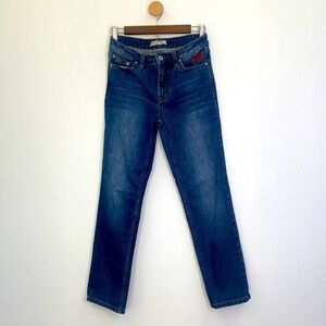 Free People - Four Seasons Embroidered Floral Dark Denim Jeans Size 26